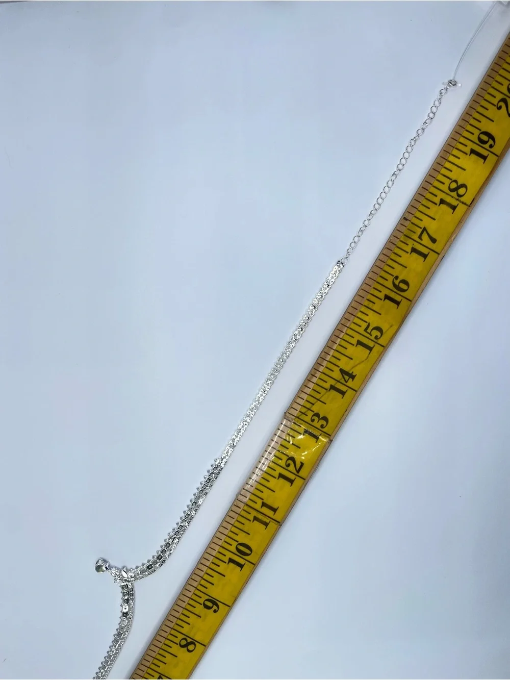 Swarovski Crystal Elements White Crystal Y Drop Bridal Tennis Necklace Art Deco